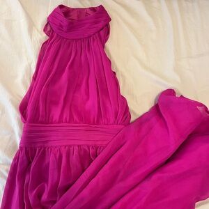 Badgley Mischka Magenta Formal Maxi Dress